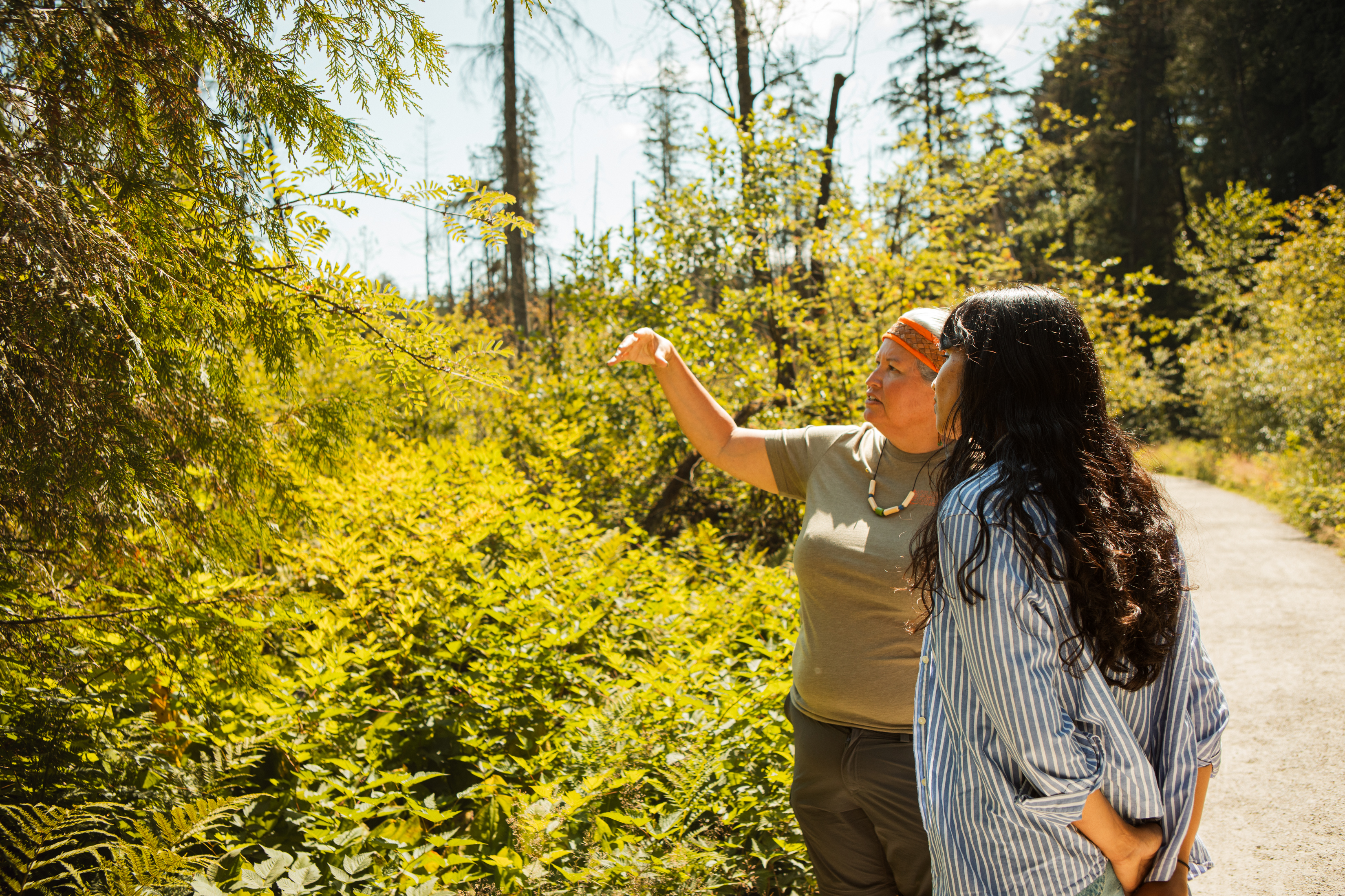 First Nations tour guide Candace Campo shares stories and knowledge with Indra Hayre.